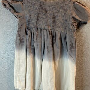 Zara Kids Casual Dress in Gray and Cream